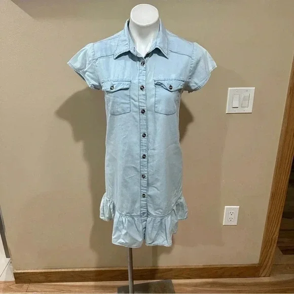 Speed Control New York denim buttons front dress - Picture 2 of 8